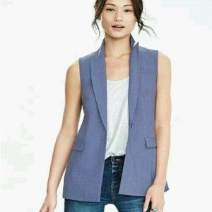 Banana Republic Lightweight Chambray Vest, Size 0